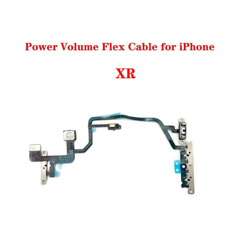 Power On Off Flex Cable For iPhone X XR XS Max Switch Control Volume Button with Metal Replacement Parts. 