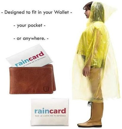 wallet rain coat, pocket rain coat, rain card Unisex Plain Rain Card, Size: Free Size one time use type product an emergency rain coat. 