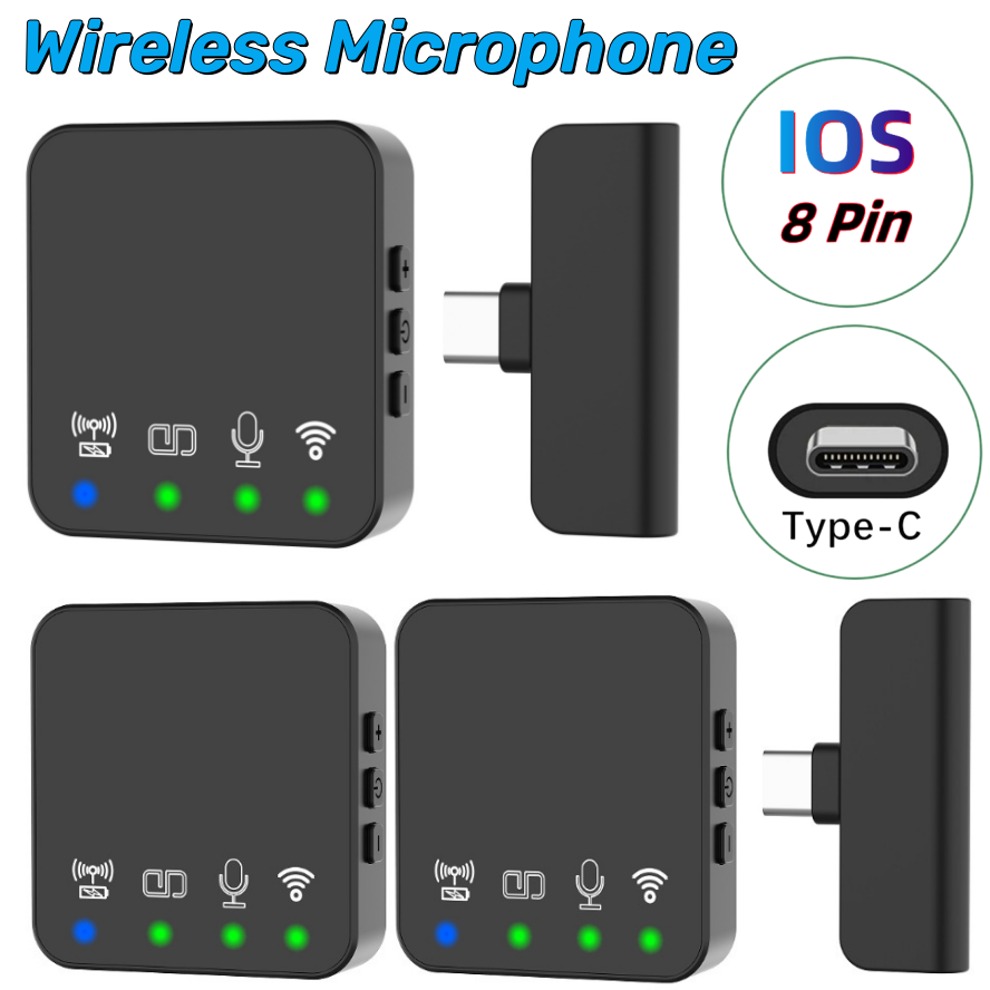 Professional R10 Lavalier Wireless Microphone 2.4G Wireless clip Lapel mic Audio Video Recording For iPhone Android Live chat