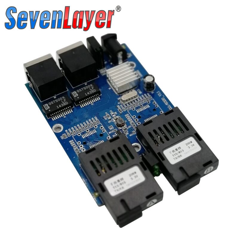 Computer Network Connection Box 2G2E 2 RJ45-2Lan E UTP 2 SC 2F0 Port   Gigabit-10 / 100 / 1000M. 