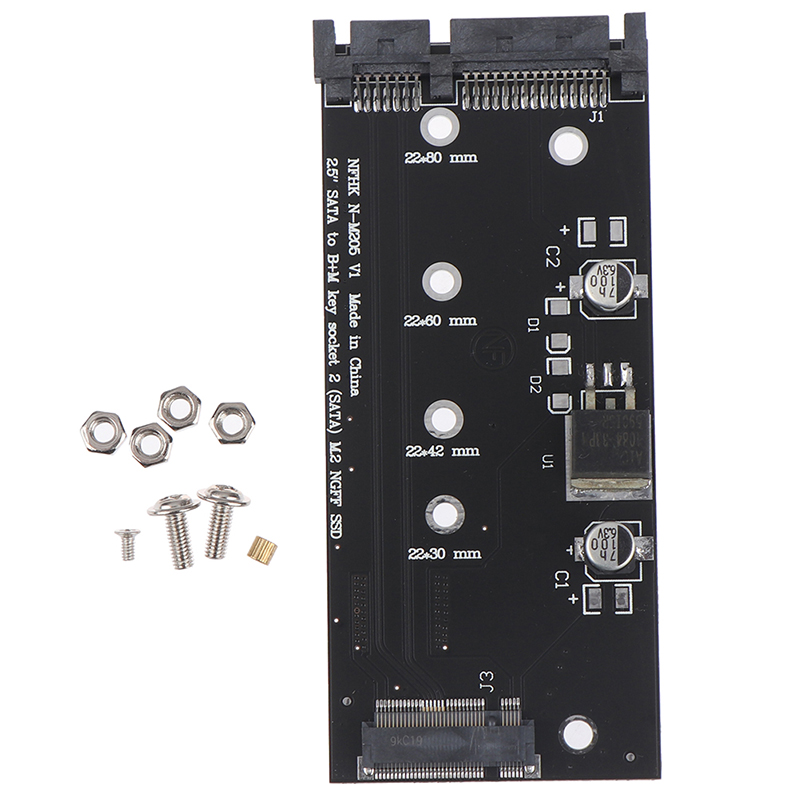 1pcs M.2 NVME SSD Convert Adapter Card NVME/AHCI SSD Upgraded Kit For SATA Revision I/II/III (1.5/3.0/6.0 Gbps). 