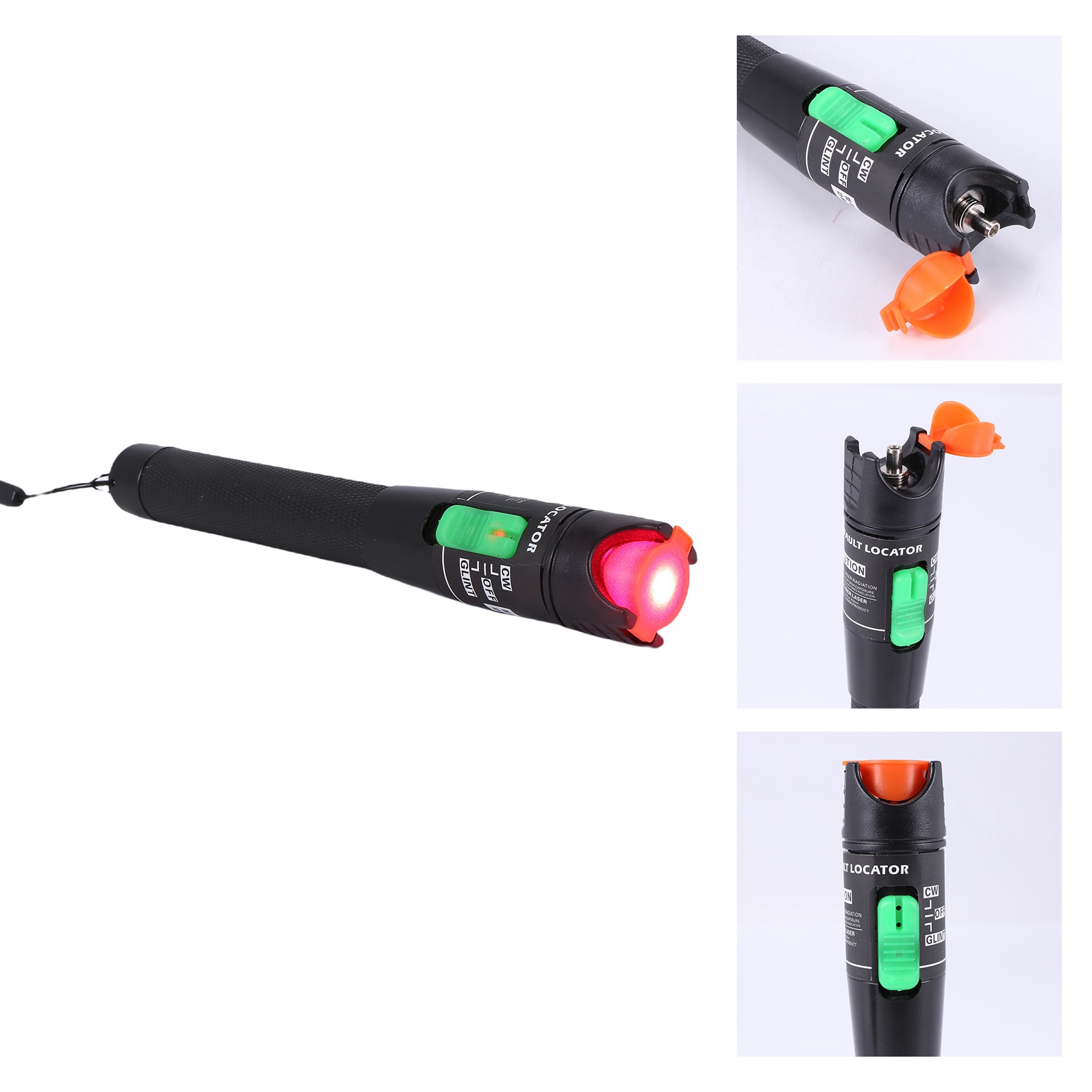 Fiber Fault Locator 30MW 30KM,Red Light Pen Tester LC/FC/SC Interface. 