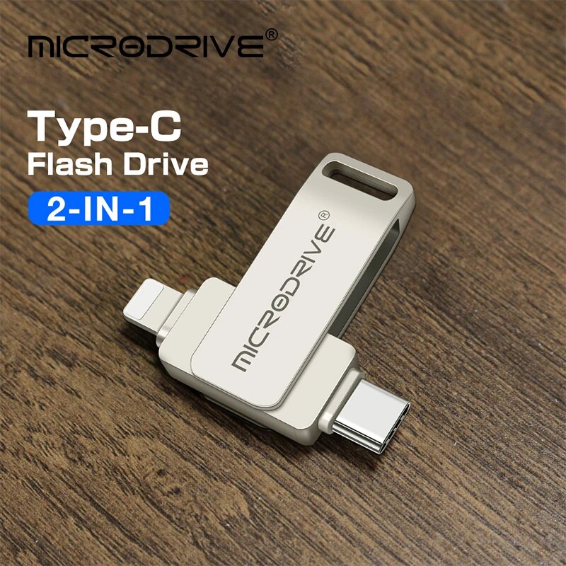 TYPE-C Flash Drive pendrive For iPhone /Plus/X/ipad Usb/Otg 2 in 1 Pen Drive For all iOS External Storage Devices/ cell phone. 