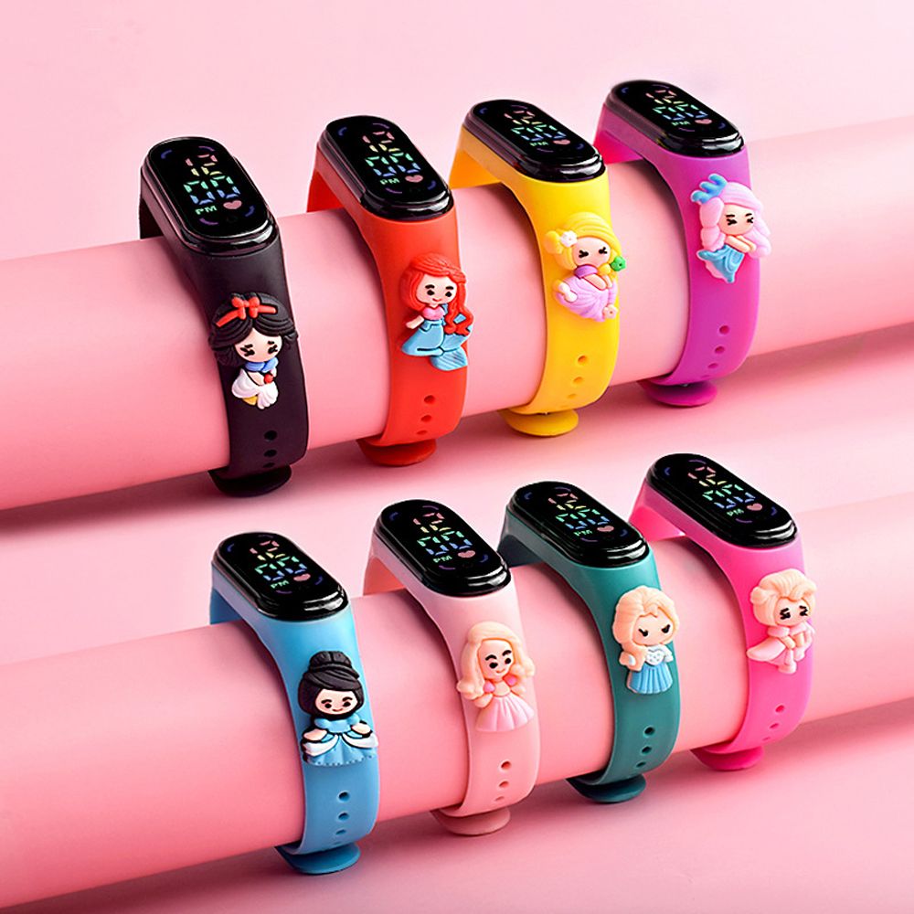 COSE Student Gift 3D Doll Waterproof Electronic Fashion Princess Sports Watch Cartoon Wrist Watch LED Digital Watch Children Watch. 