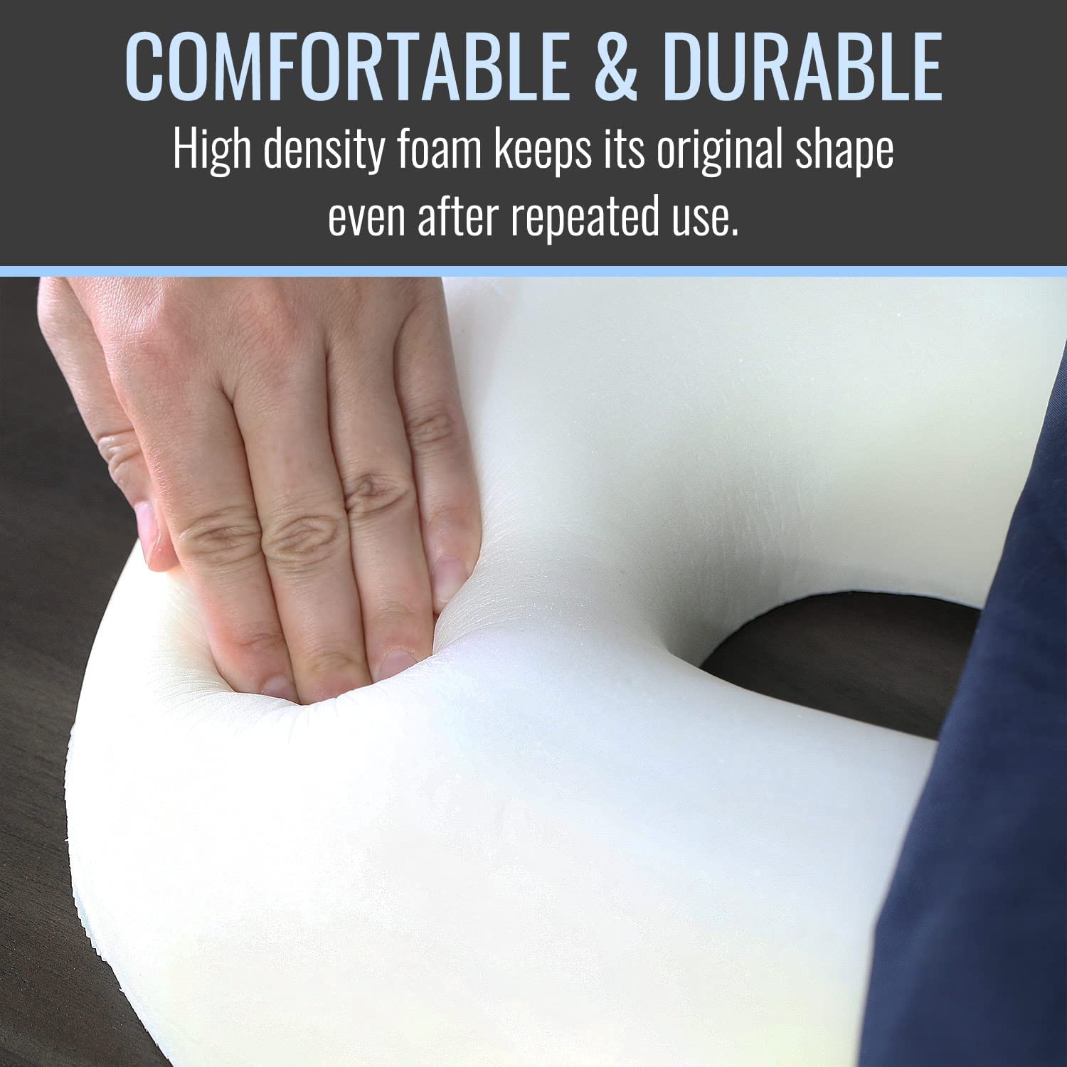 Premium Quality - Donut pillow cushion cushion foam seat cushion to reduce tailbone pain - pillow - Innovative Design. 