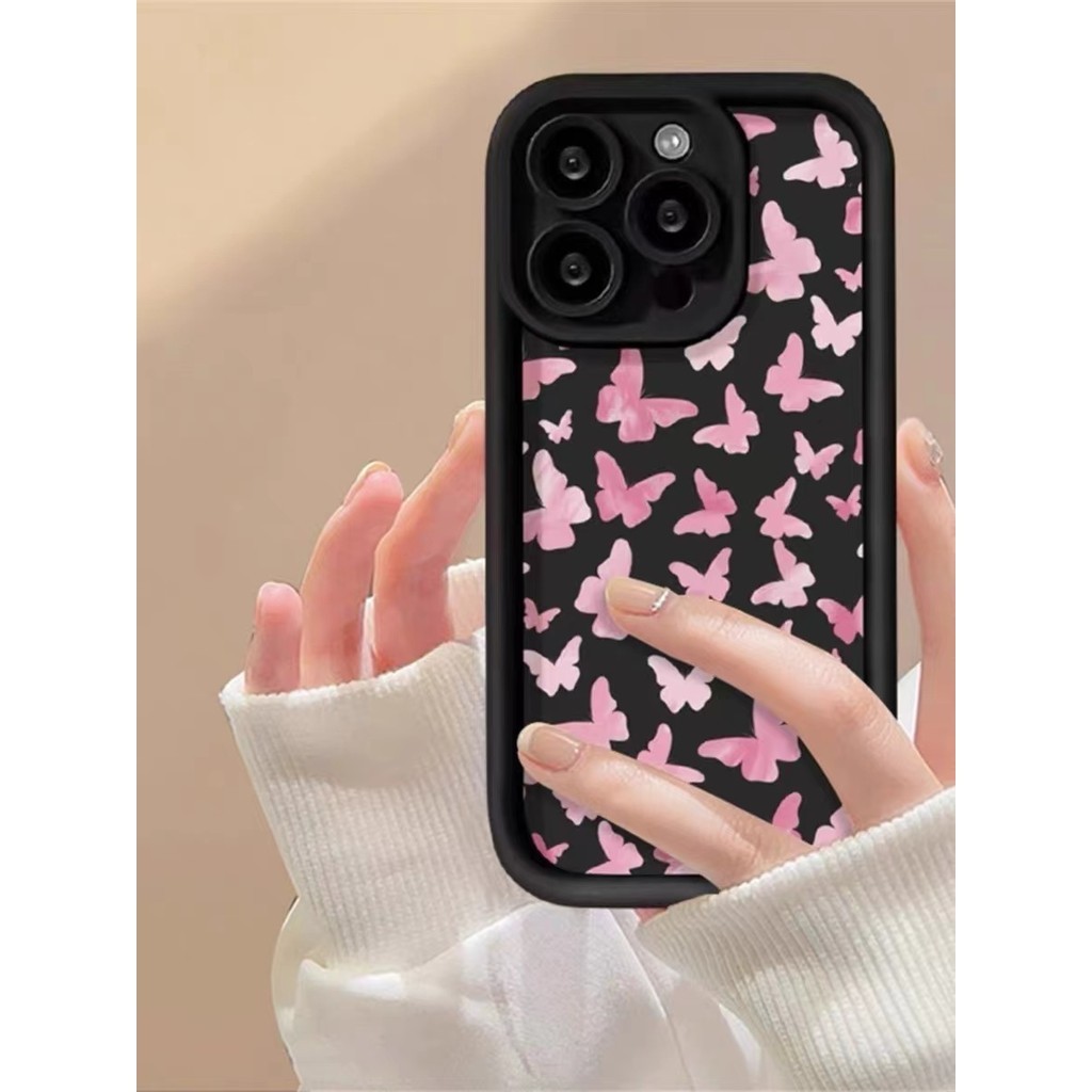 Aesthetic Simple Cute Casing Cartoon Butterfly Pattern Case for itel A80 Silicon Softcase Premium Shockproof Back Cover. 