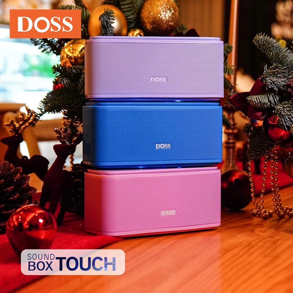DOSS Computer Bluetooth Speaker SoundBox BT 5.0 Touch Control 12W HD Stereo Music Sound Box Waterproof Portable Wireless Speaker