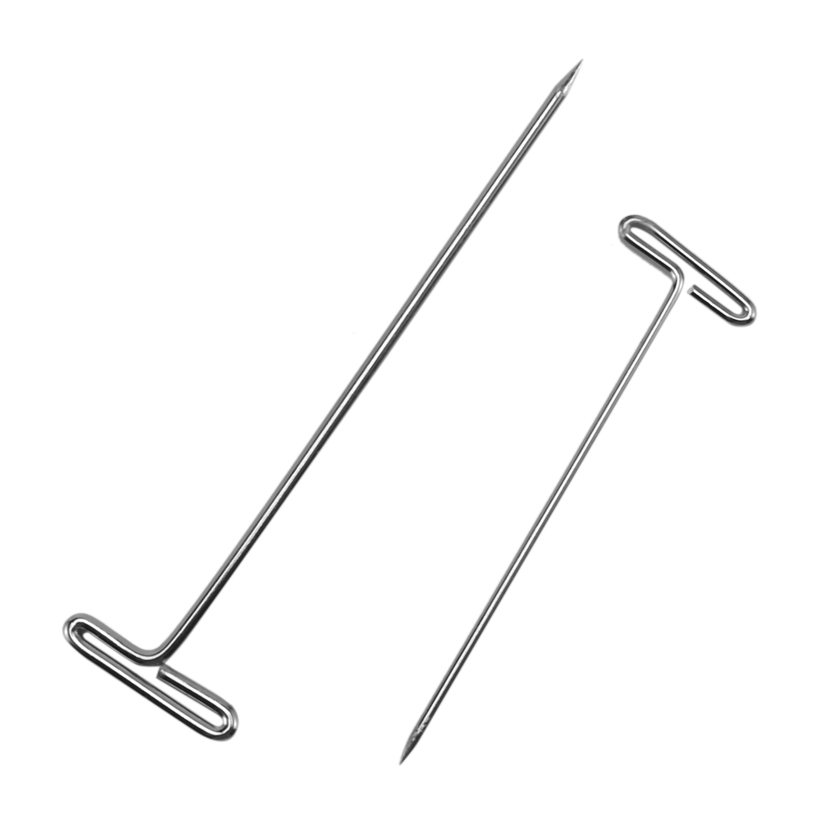 Steel T-pins 2 Inch, 1-1/ 2 Inch for Blocking Knitting, Modelling and Crafts, 150 Pieces. 