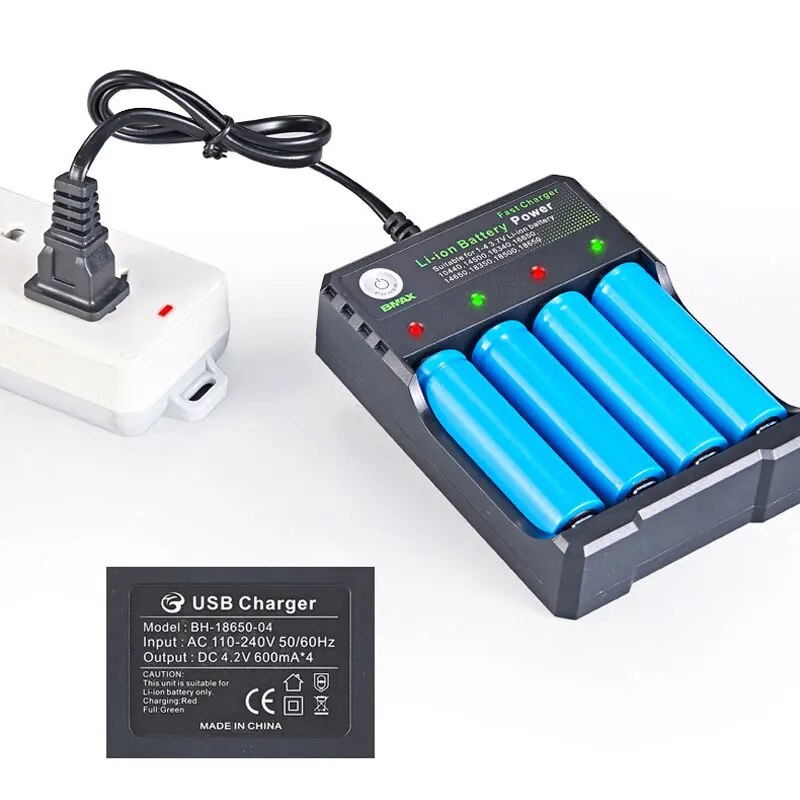 18650 Li-ion Battery Charger 4 Slots AC 110V 220V EU/US Dual For 18650 Charging 3.7V 4.2V Rechargeable Charge for 18500. 