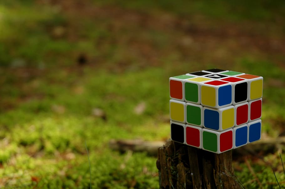 3-D Puzzle Game Rubik's Cube-Multicolor. 