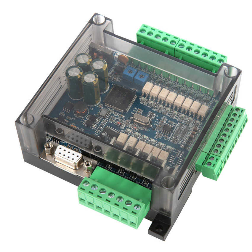 PLC Industrial Control Board FX3U-14MT Analog 6AD+2DA 24V DC 1A High Speed. 