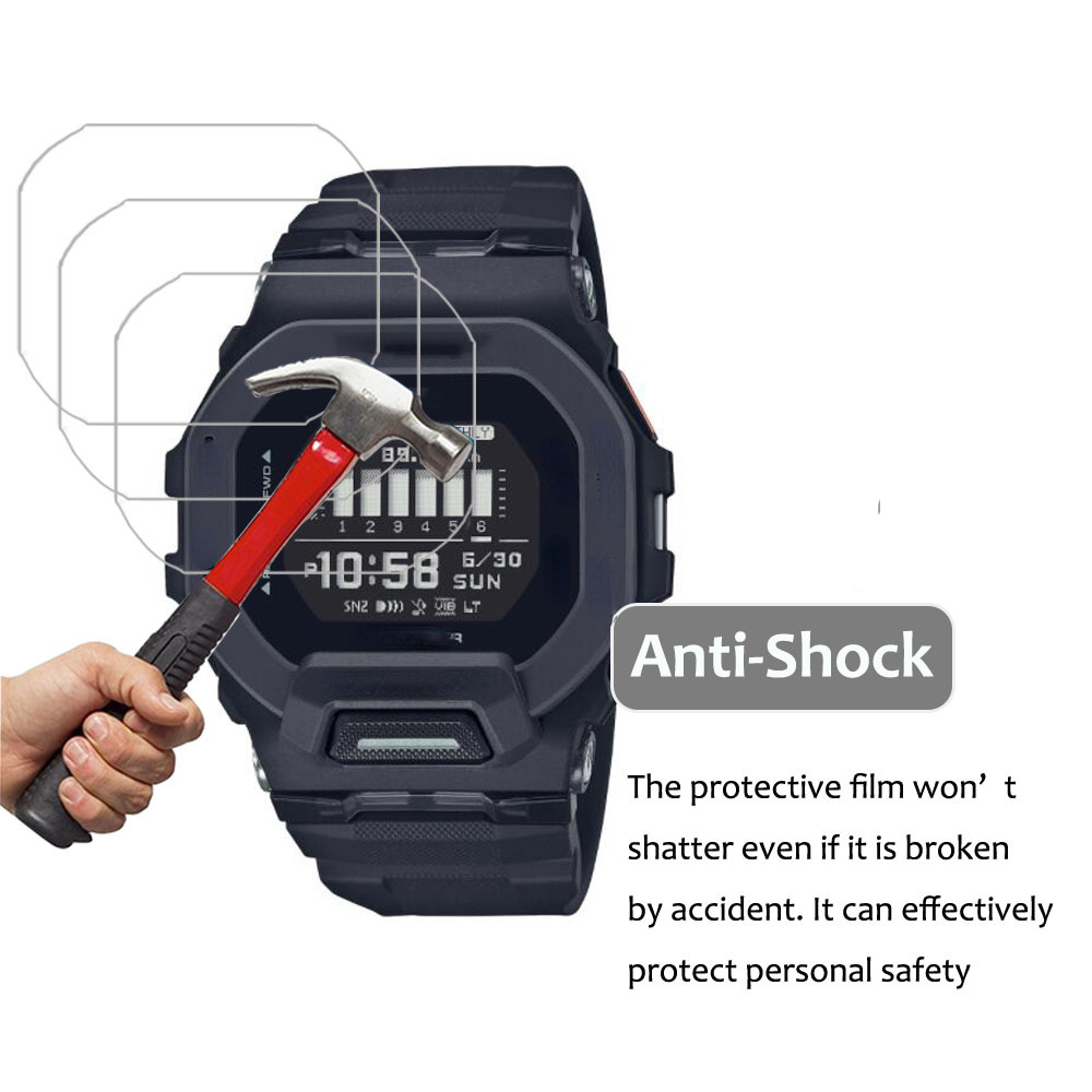 3Pcs Nano Explosion Proof PET Film For Casio G-SHOCK GBD-200 GMW-B5000 GM-5600 GXW-56 GX56 GW-5035 GW-B5600 Protector Not Glass. 