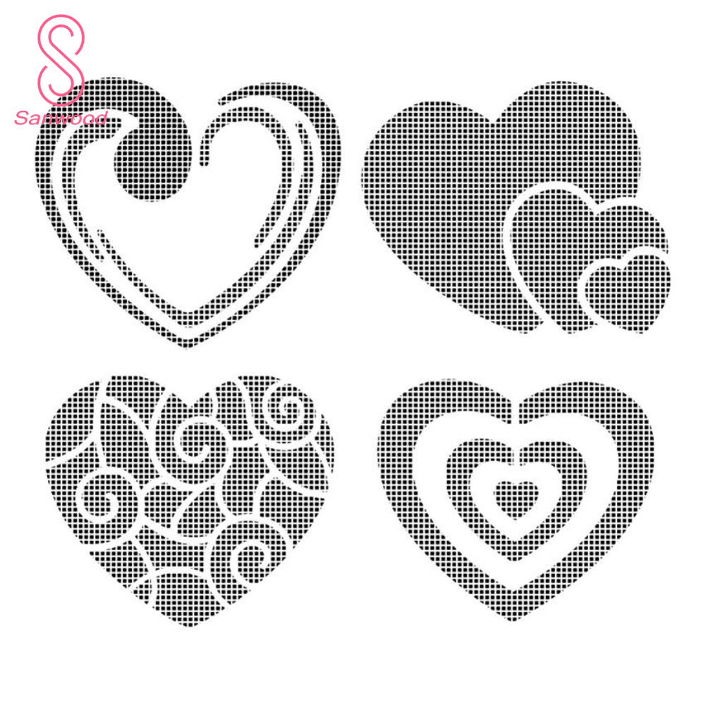 Heart DIY Layering Stencil for Scrapbooking Stamping Album Embossing Paper Card