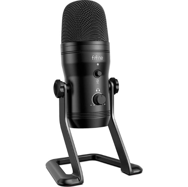 FIFINE K690 USB Microphone (Blue Yeti Killer) With 4 Polar Patterns, Gain Dials, Live Monitoring & A Mute Button