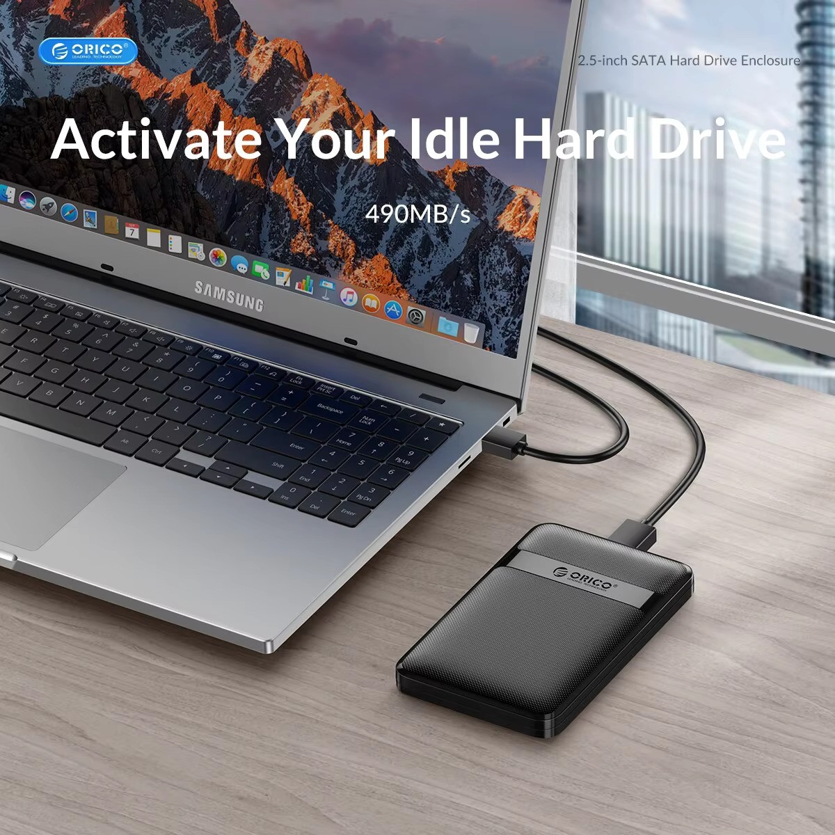 ORICO 2577U3/2577C3 HDD Case 2.5 Inch SATA to USB3.0/Type-C HDD Enclosure 6Gbps Max USB-C External SATA HDD Enclosure Support Auto-Sleep. 
