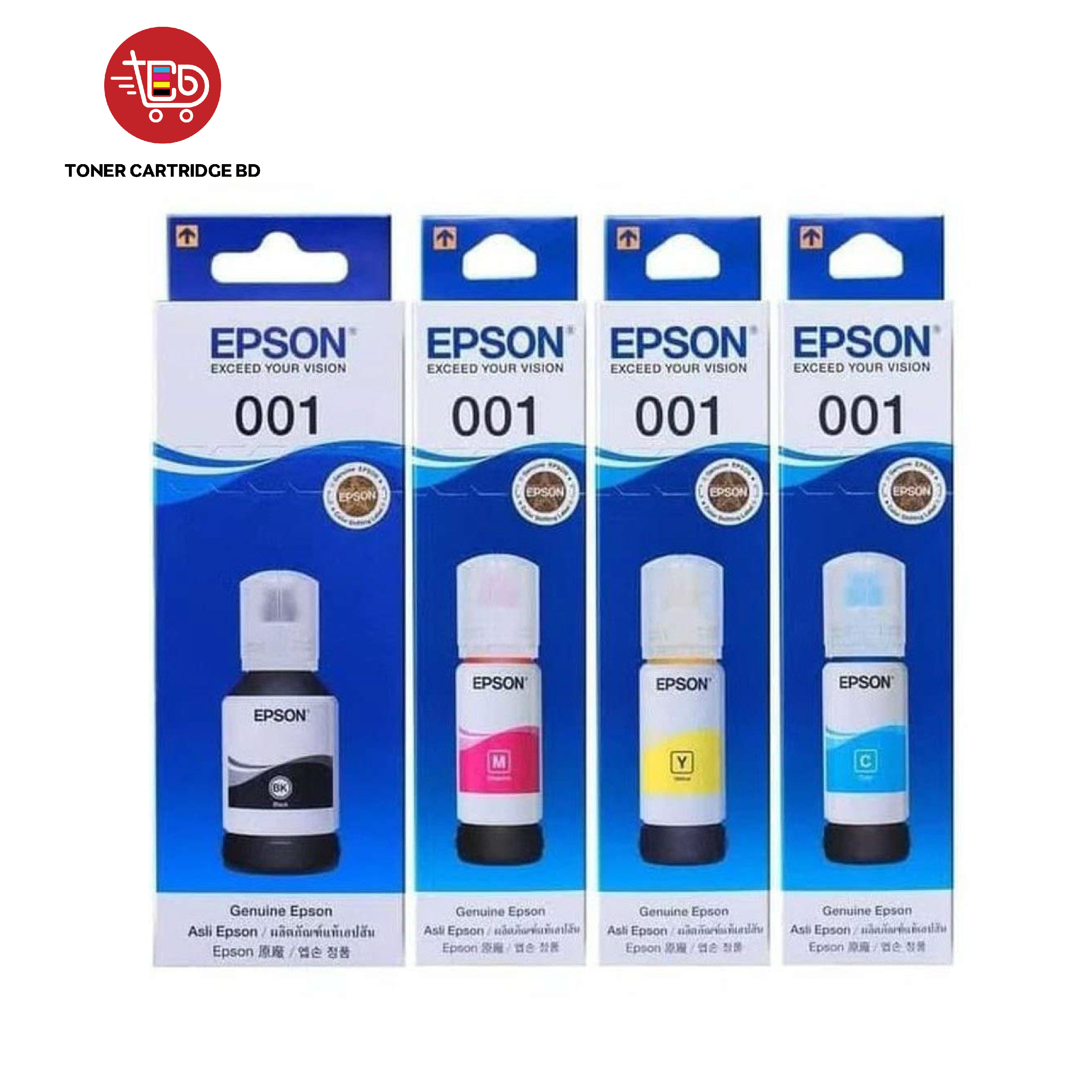 Epson 001 Ink 65ml 4 Colors for (Epson L4150/ L4160/ L6160/ L6170/ L6190)