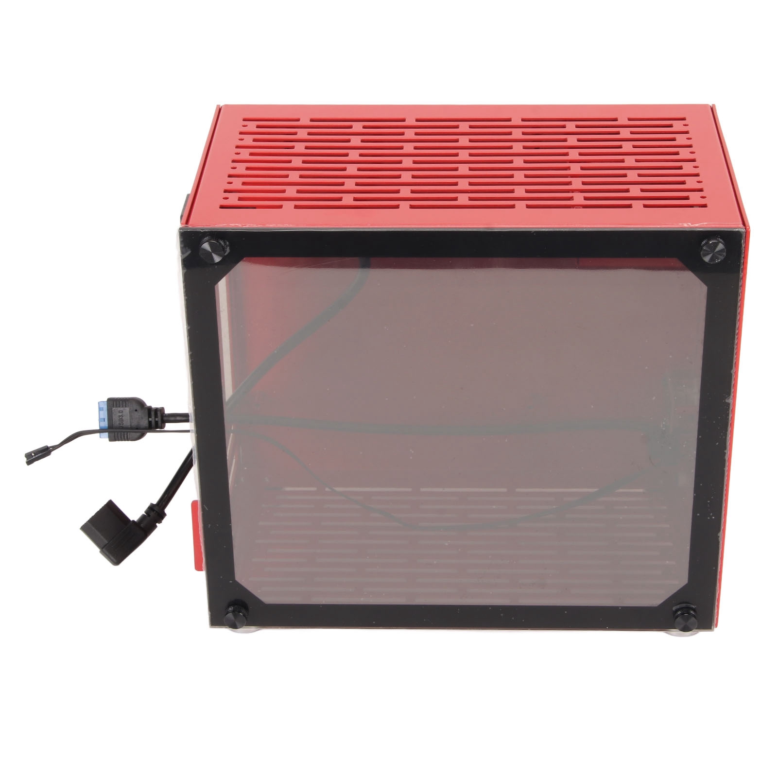 Mini ITX Case Aluminium Alloy Side Vents Anti Slip Foot Pad Fast Cooling Mini PC Case for HTPC Desktop 100‑240V