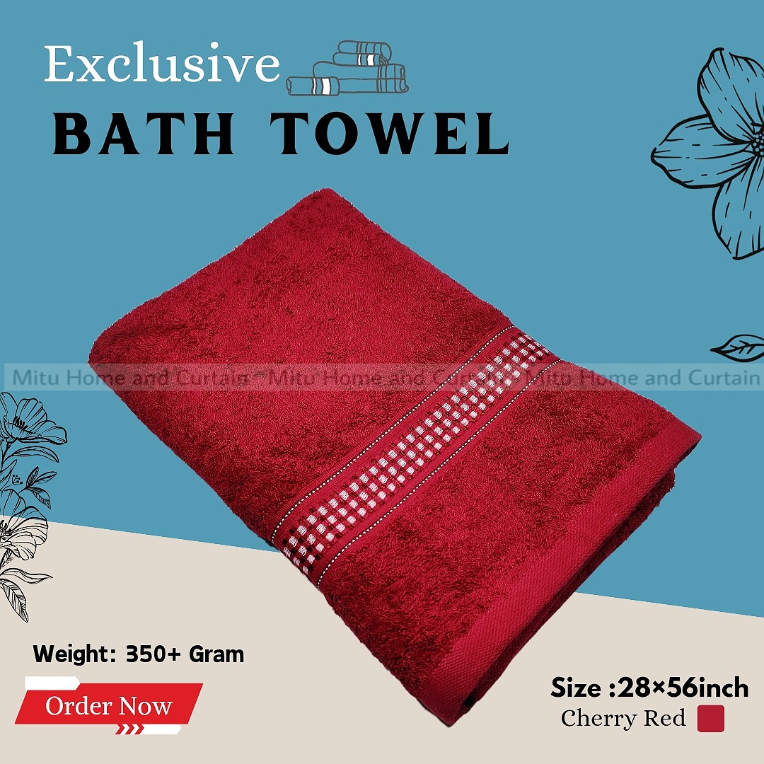 Exclusive Bath towel / Guest towel Cotton primium towel 28 inch * 56 inch red Blue pink Olive shower towel