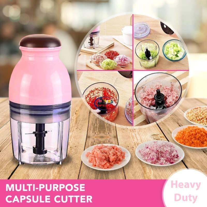 Fast and Smooth Food Preparation ABS Plastic Capsule Cutter Blender for Spices and Food Preparation. 