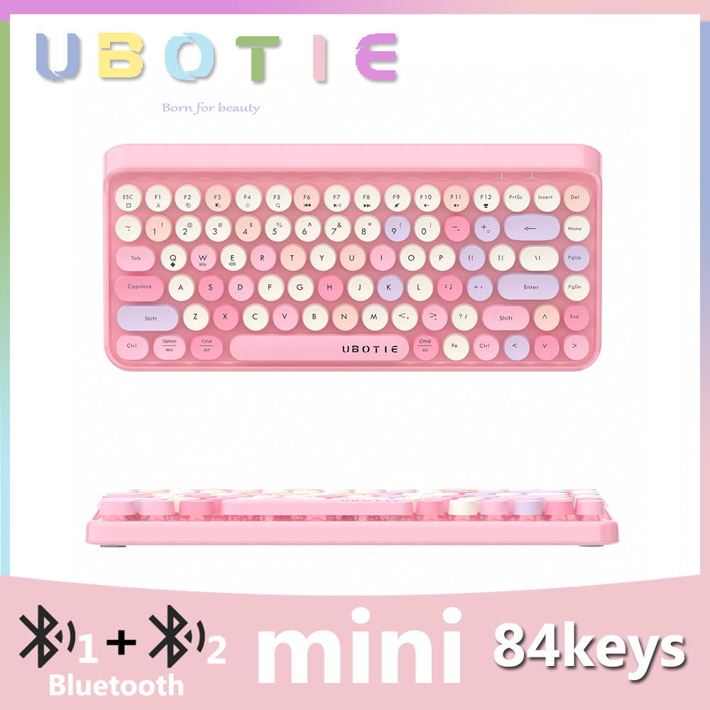 UBOTIE Bluetooth Wireless Keyboard For IOS Android Windows Tablet Colorful Portable Bluetooth Keyboard For iPad Air Mini Pro
