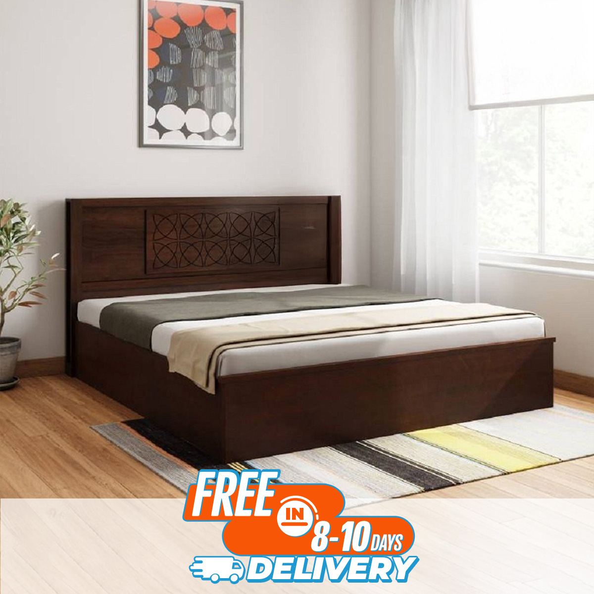 Andormahal MDF Simple Design Box Bed (King size)