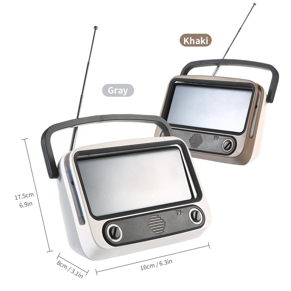 Wireless Portable Speaker,Retro TV Radio With Smartphone Stand Holder,TF Card, AUX FM Radio,3D Stereo Sound Quality For Camping, Biking. 