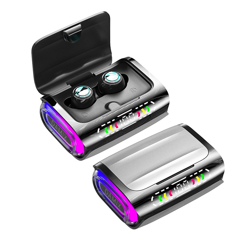Wireless Bluetooth Earphone 8D Stereo Surround Sound LED Digital Display Touch Control Sports Earphone with Mic. 