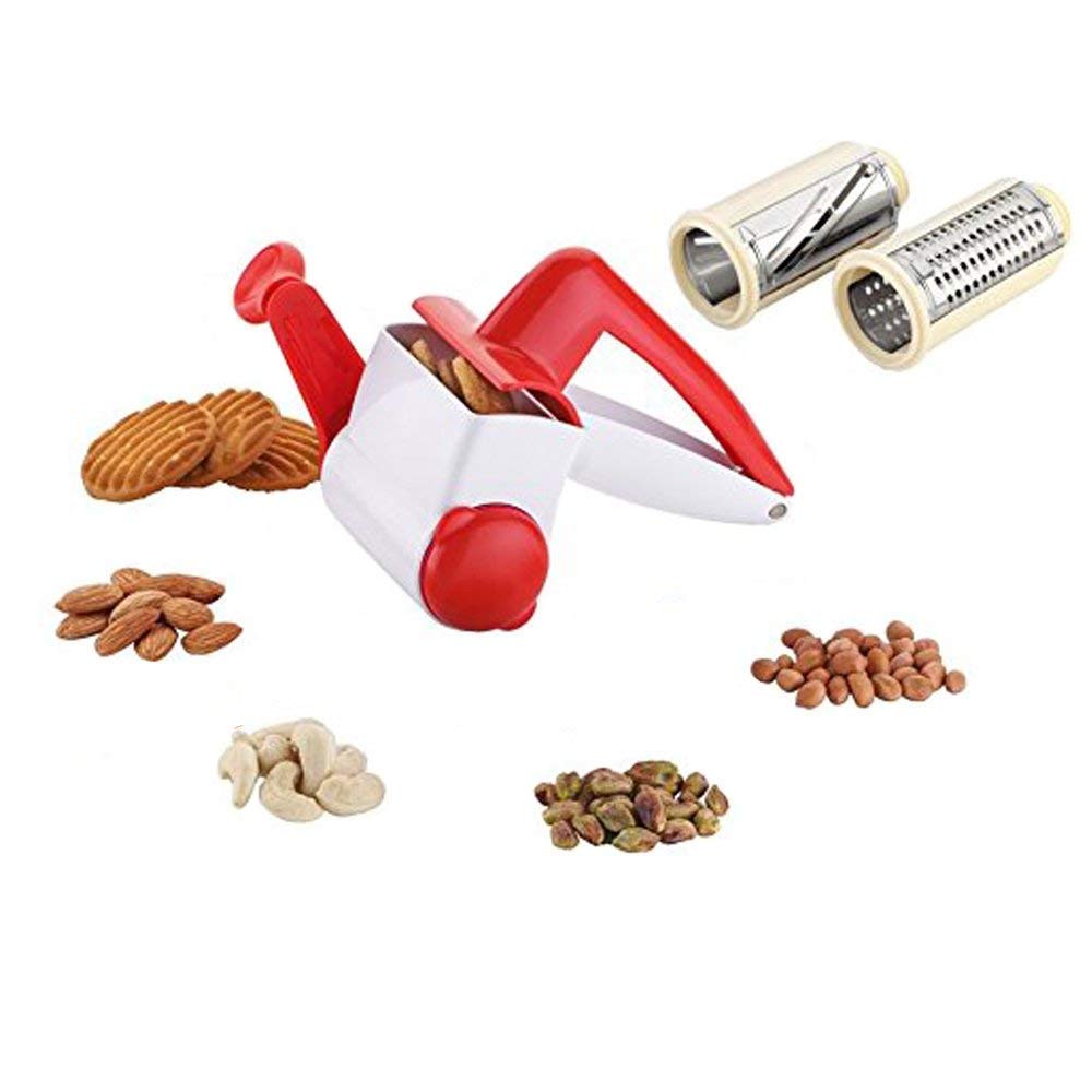 2 in 1 Multi Purpose Rotary Drum Dry Fruit Slicer and Cheese Grater. 