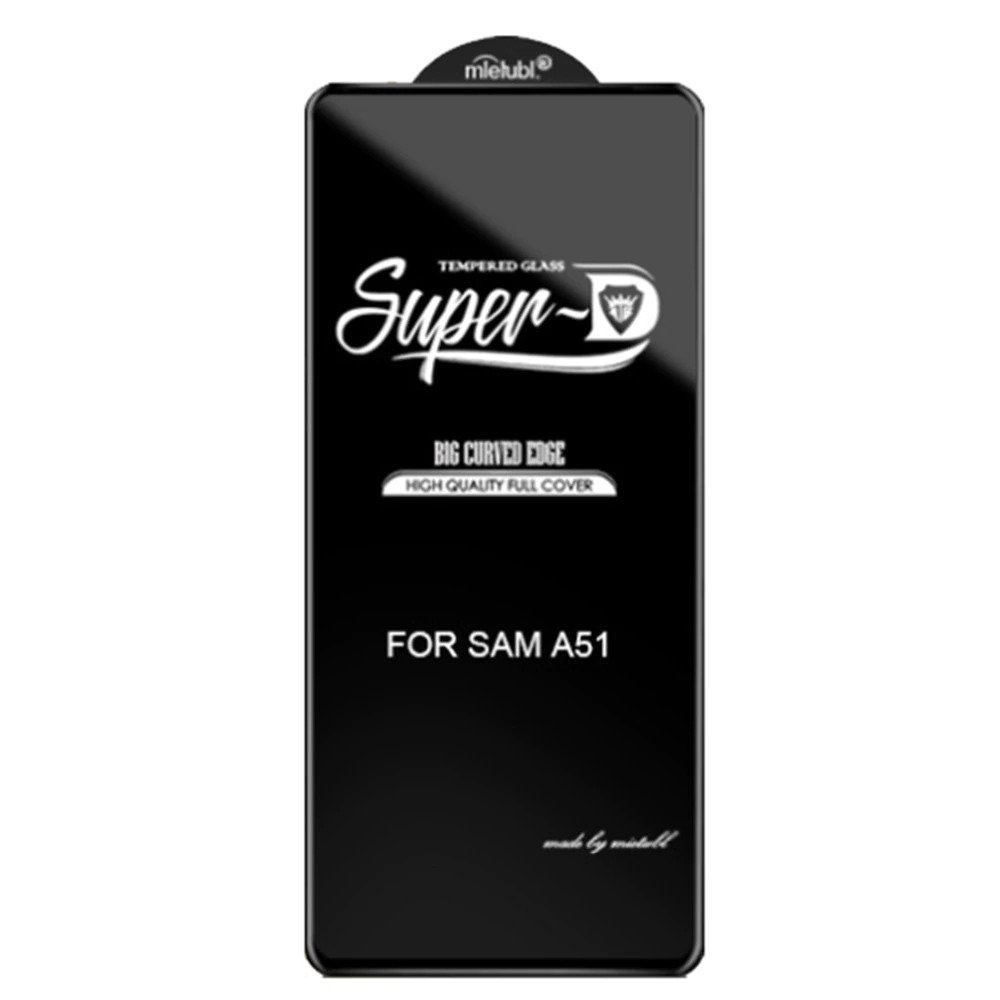 Samsung Galaxy A51 Tempered Glass Screen Protector Front OG Type (Better than 6D/9D/11D) 9H - Black. 