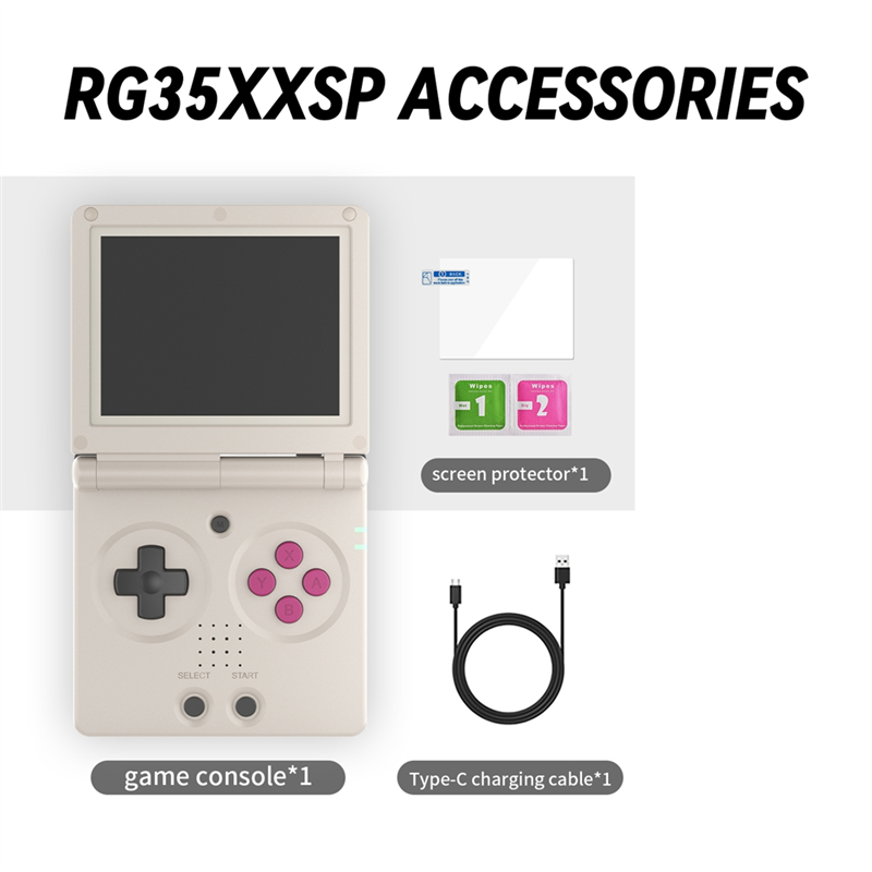 JAERBEE Handheld Game Console for AMPOWN RG35XXSP Retro PSP Game Console Folding Flip Cover Wireless Game Console,C. 
