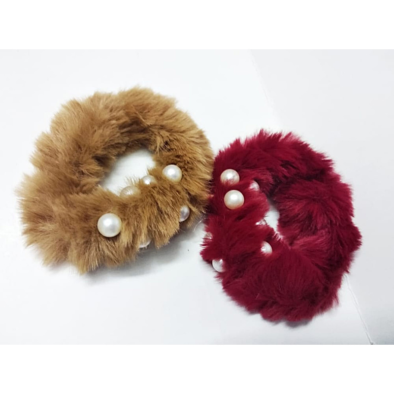 PEARL LOCKER FUR HAIR BAND 2 PCS SET