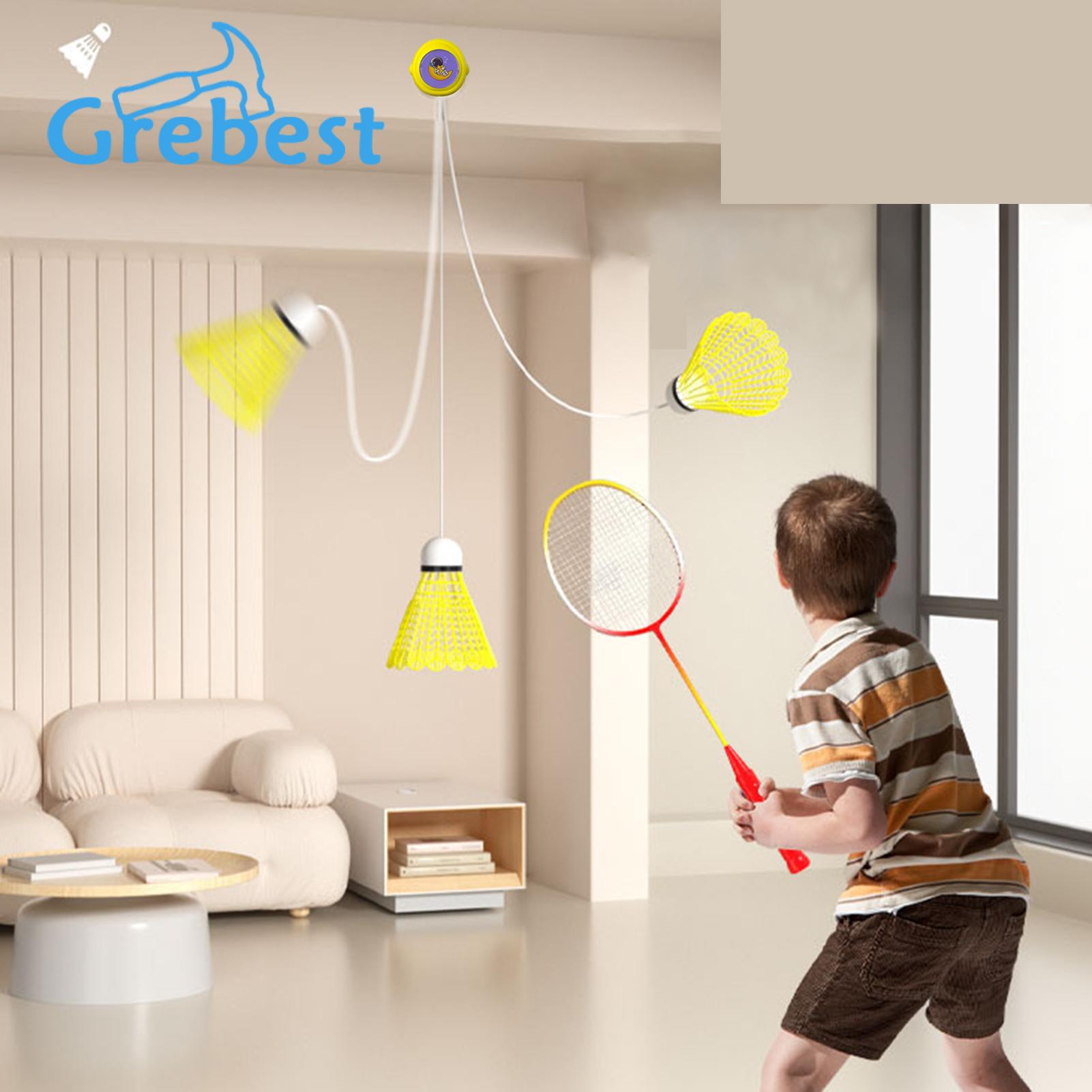Badminton Trainer Portable Height-adjustable Badminton Rebound Trainer for Solo Practice Easy Installation Simple to Use Ideal for Southeast Asian Buyers Badminton Training Tool. 