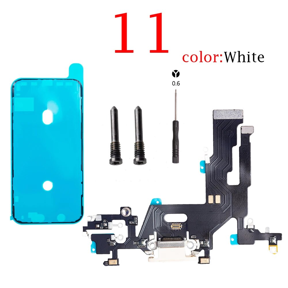 Charging Flex Cable For iPhone 11 Pro Max USB Plug Charger Port Dock Connector With Mic Headphone Audio Jack Flex Cable. 