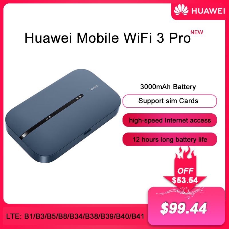 Huawei taşınabilir Wifi 3 pro E5783-836 kablosuz Hotspot Lte 4g ile Sim kart Mini 3000mAh Modem Router Wifi cep Wifi yönlendirici