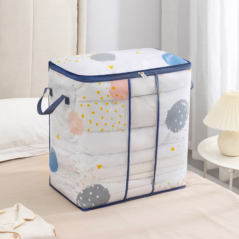 PVC quilt storage bag clothes quilt storage box household moving packing bag transparent large capacity quilt bag