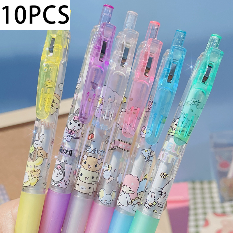 New 1/5/10Pc 0.5Mm Kawaii anrio Cute Neutral Pen Cute tyle Girl ignature Pen Kuromi Pre Black Water Pen tudent upplie