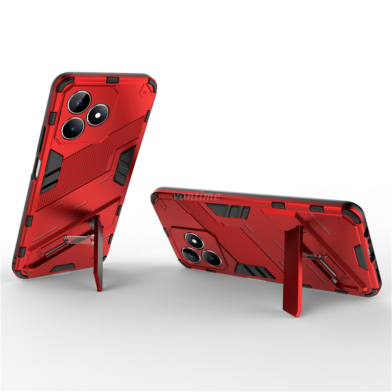 for Realme C51 / C53 / Narzo N53 / Note 50 Case Kickstand Ultra Thin Shockproof Matte Back Cover. 