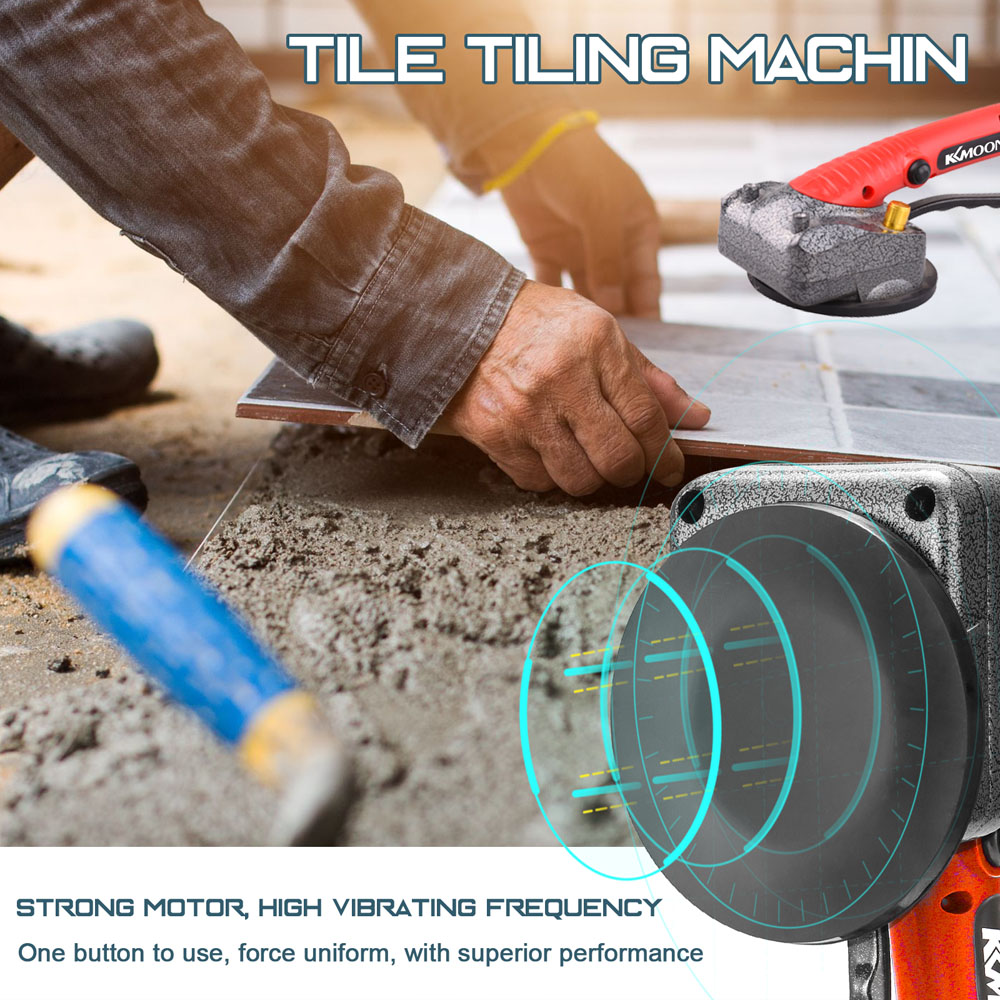 10-150Hz Tile Tiling Machine Wall Floor Tiles Laying Vibrating Tool with 100*100mm Suction Cup. 