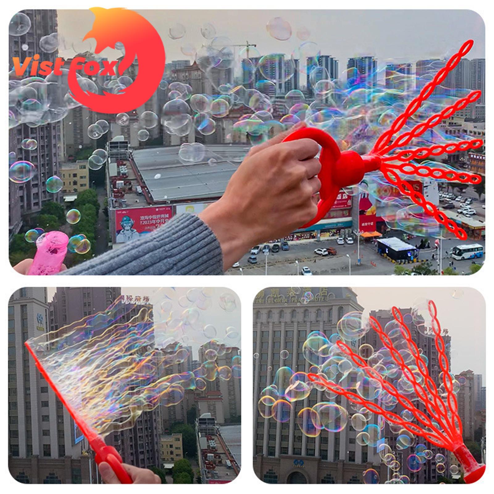 Simple and easy to use: Gently shake the hand-shaped bubble wand to produce a large number of colorful bubbles. 