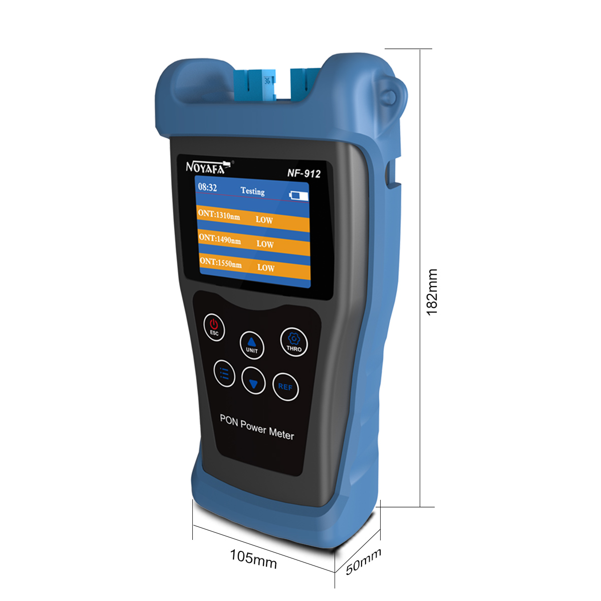 Noyafa NF-912 PON Fiber Optical Power Meter Network Cable Tester -50 dbm~+10 dbm FTTx OMT OLT Port Fiber Optic Fault Detection. 