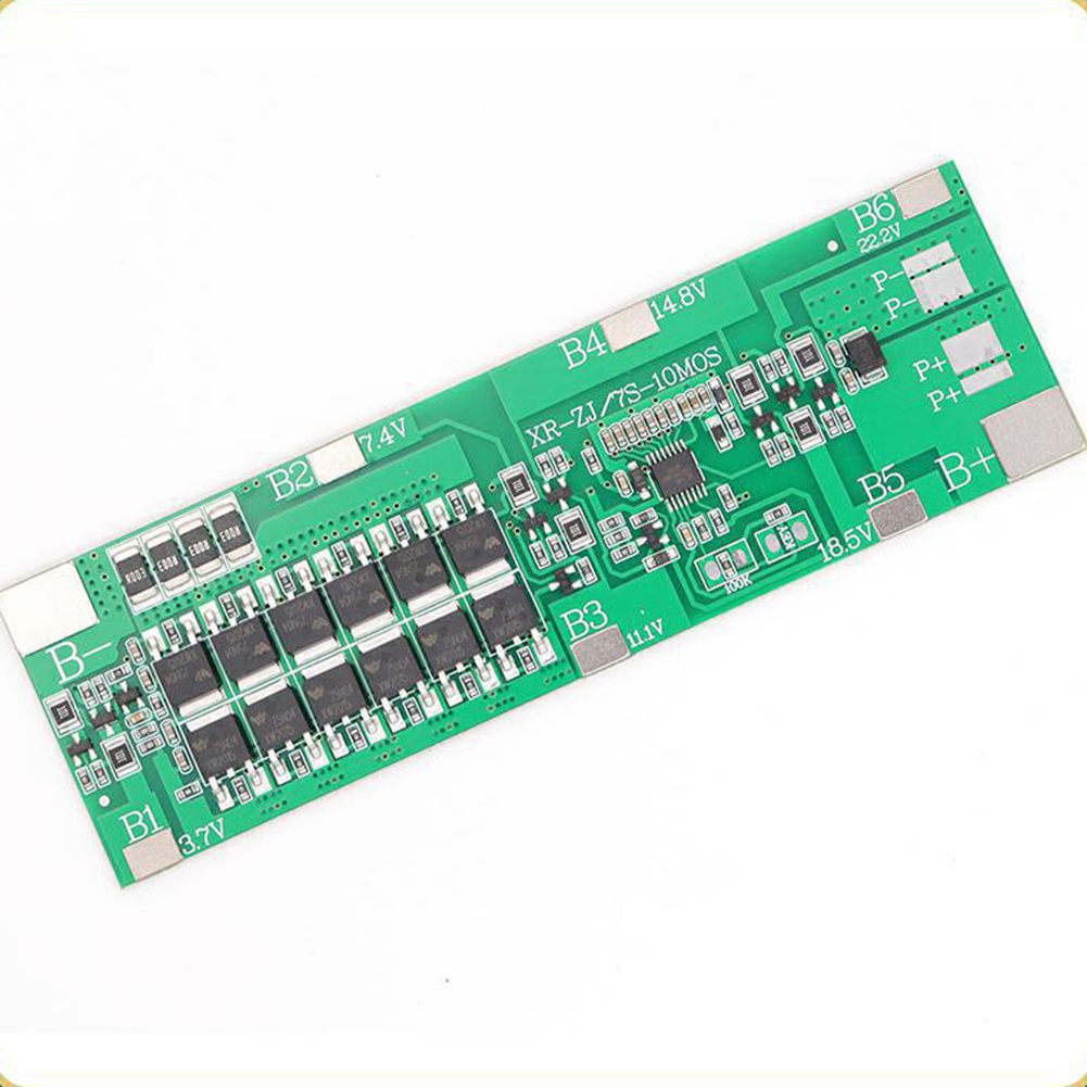 1 Piece 7S 24V Li-Ion 18650 Battery for NEW Packs Charge Board with Balance Equalizer Function Common Port for Power Bank (20A). 