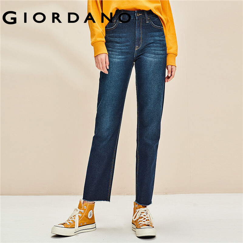 Women Jeans Rough Edge Ankle-Length 