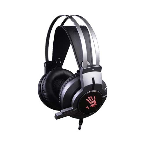 A4tech Bloody G437 Glare Virtual 7.1 Gaming Headphone - Noise-Canceling Mic - 7 Neon Colors Rotating - Black. 