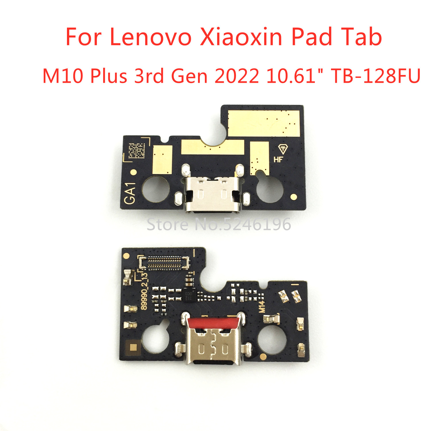 1pcs USB Charging Port Connector Flex Cable For Lenovo Xiaoxin Pad Tab M10 Plus 3rd Gen 2022 10.61 TB-128FU TB-128 Replace Part