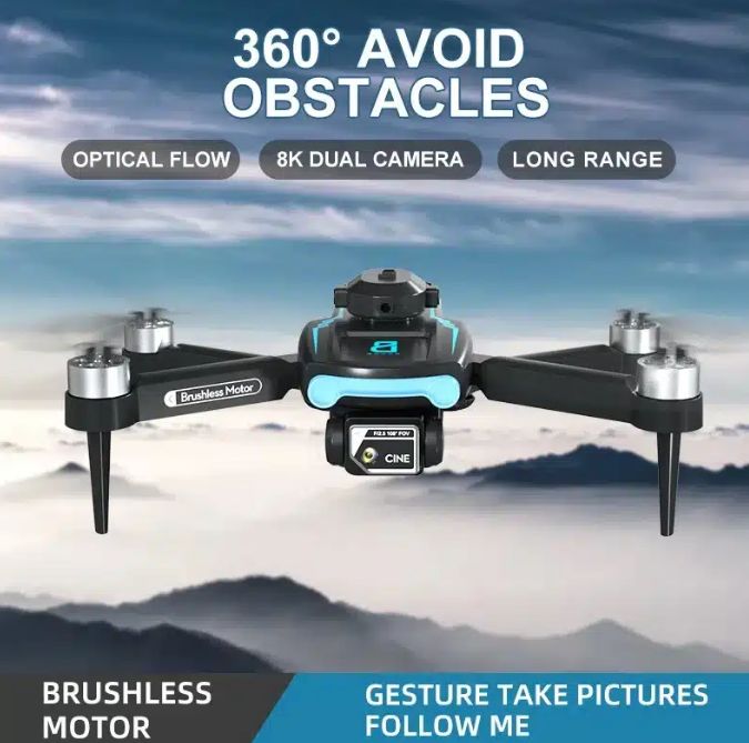 F169 WiFi FPV with Dual HD Camera 360° Obstacle Avoidance Optical Flow Positioning Brushless Foldable RC Drone Quadcopter RTF. 