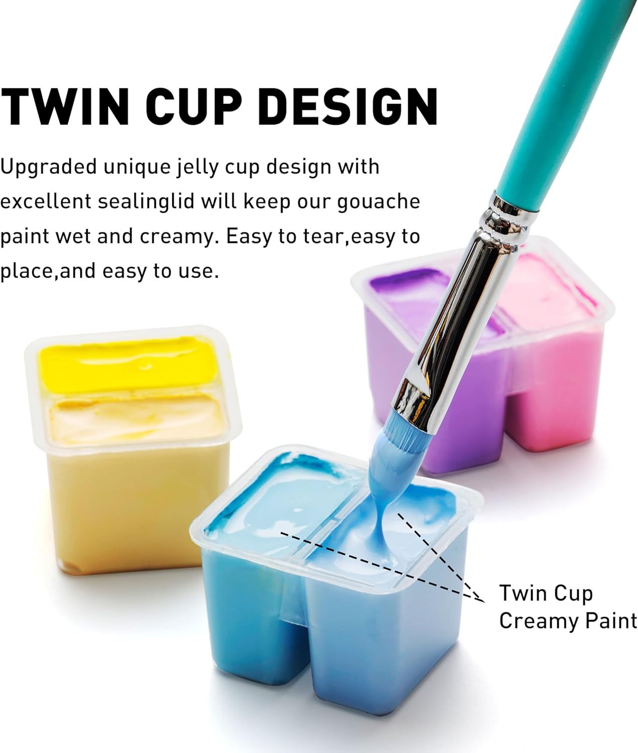 HIMI MIYA Twin Jelly Cup Gouache Paint Set 12 ML X 112 Color. 