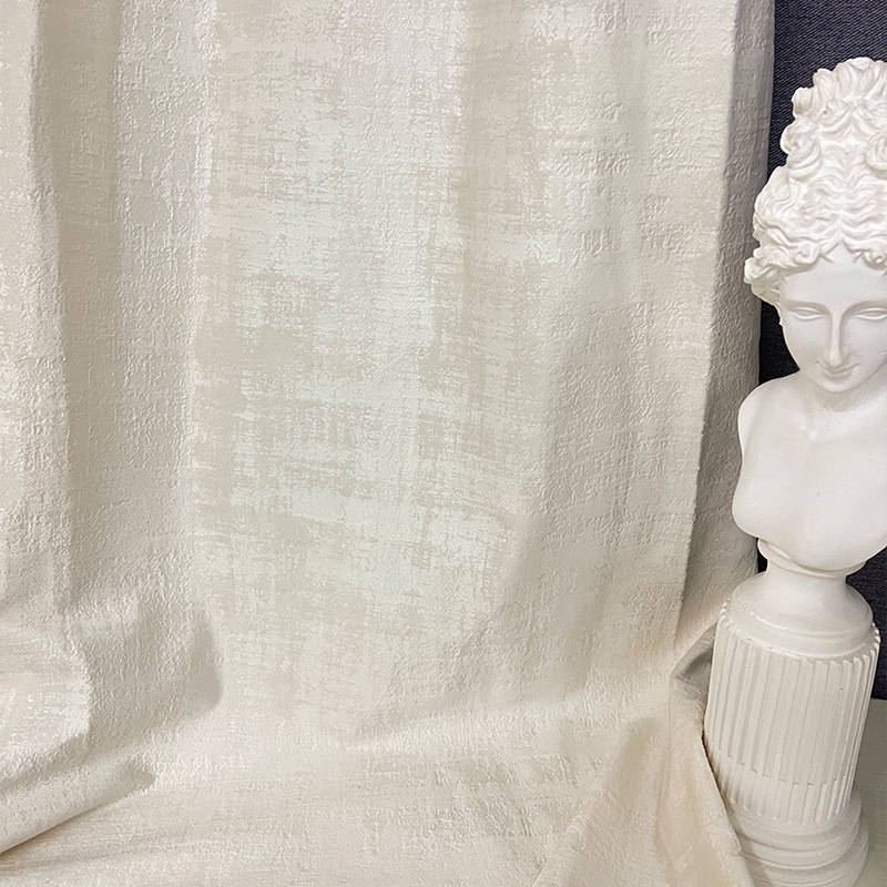 Fleece French Elegant High Shading Curtains Cream Colored Embossed High-precision Relief Jacquard Craft Window Curtains Custom Amour zii. 