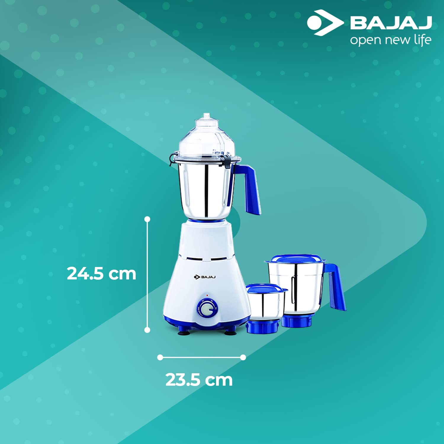 Bajaj Typhoon 750 Watts Mixer Grinder / Blender / Juicer. 