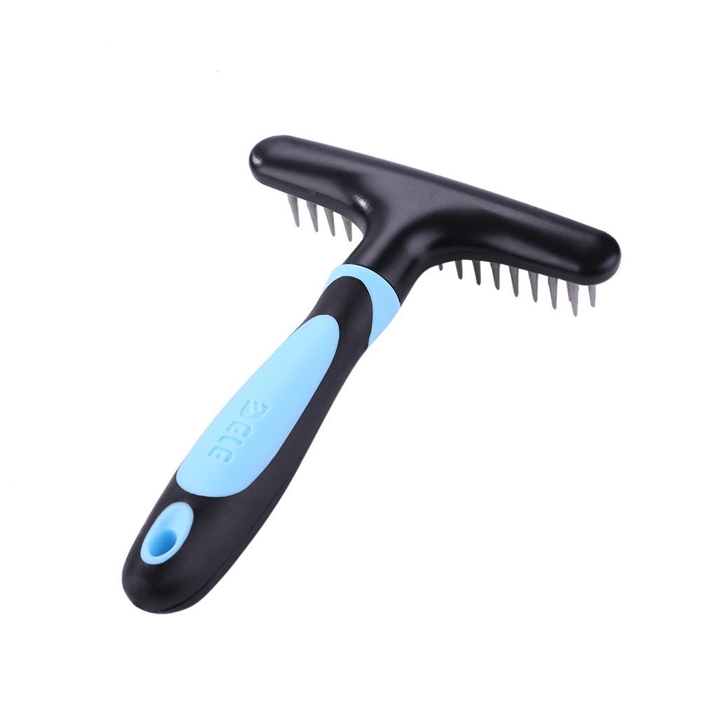 Double Row Stainless Steel Pins Dog Rake Deshedding Dematting