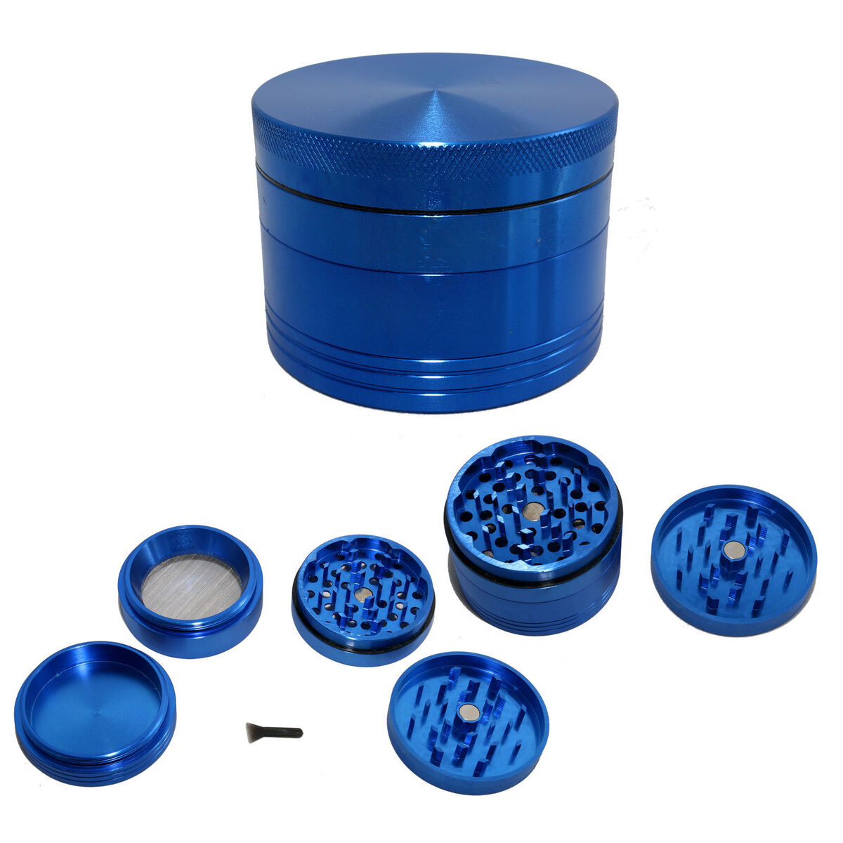 Mini Aluminum Alloy Spice Crusher Hand Muller Pollen Herbal Herb Grinder-Material: Aluminum Alloy Size(H x Dia): 3.5cm x 4cm(Approx.). 